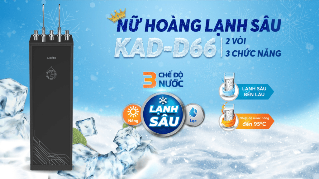 Máy lọc nước nóng lạnh Karofi KAD-D66