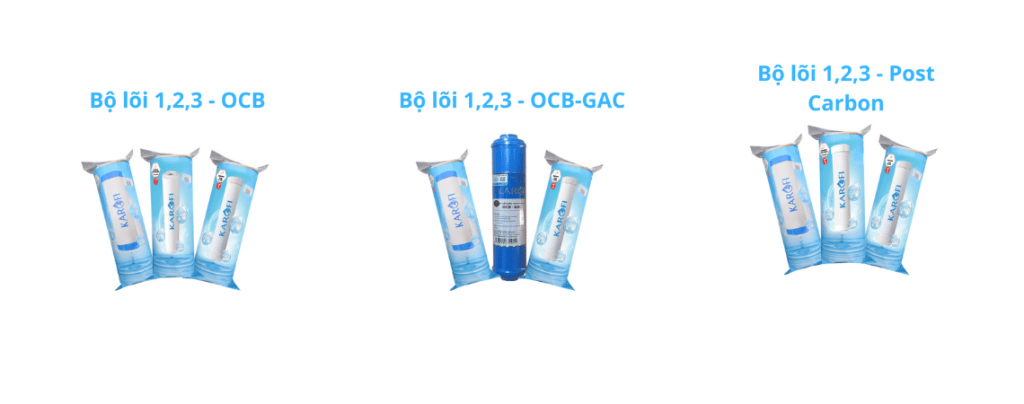 Bộ lõi lọc nước karofi 1 2 3