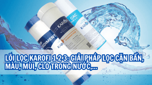Lõi lọc Karofi 1 2 3: Giải pháp lọc cặn bẩn, màu, mùi, clo trong nước,...