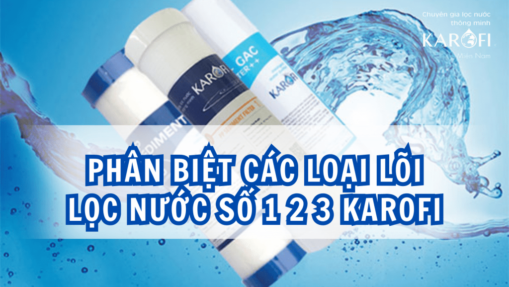 Phân biệt các loại lõi lọc nước số 1 2 3 Karofi