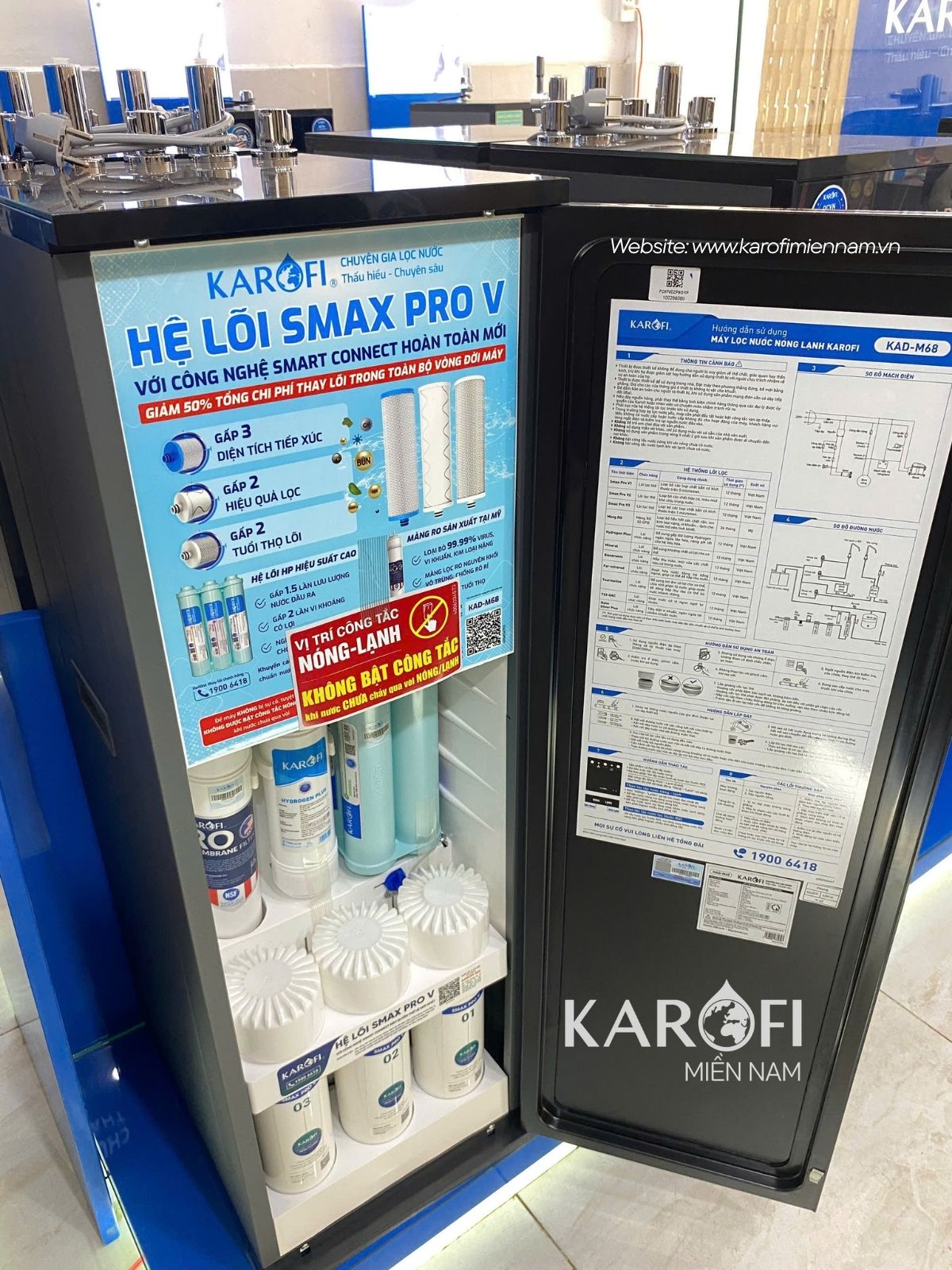 Máy lọc nước nóng lạnh Karofi KAD-M68 - Ảnh 7