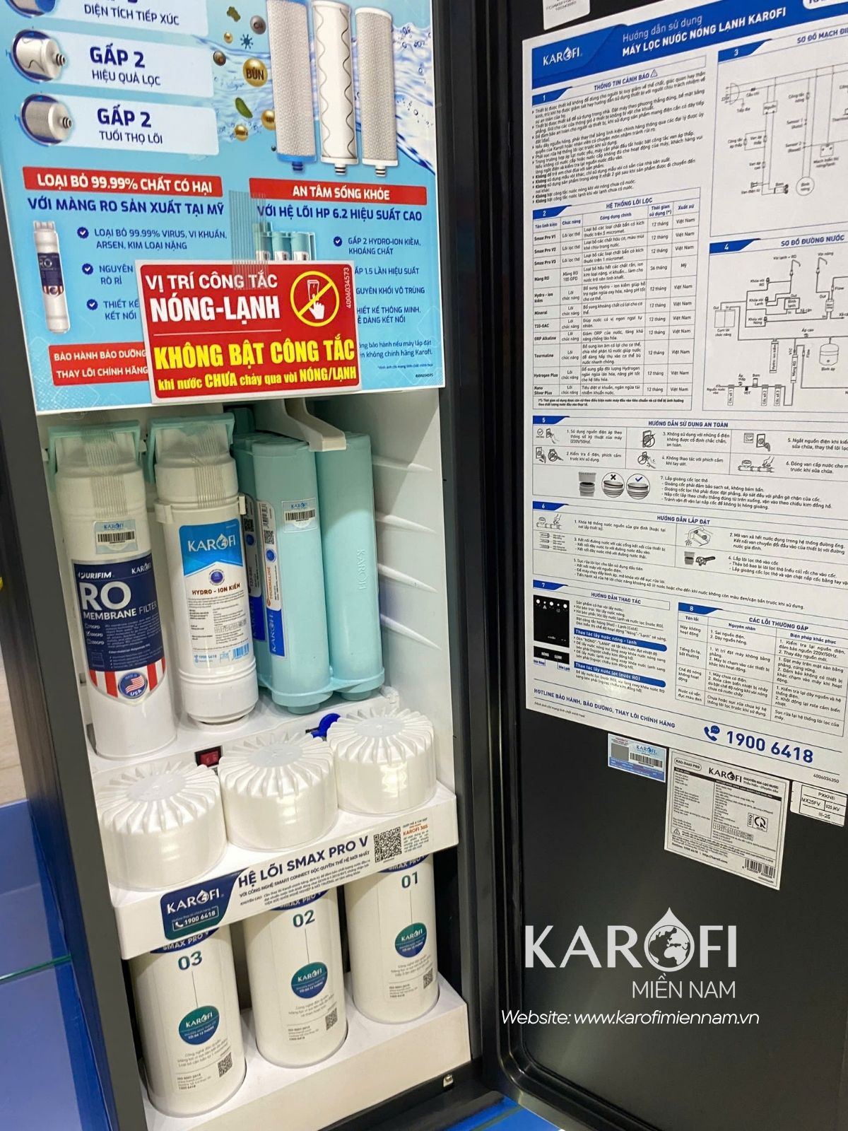 Máy lọc nước nóng lạnh Karofi KAD-D66S PRO - Ảnh 5