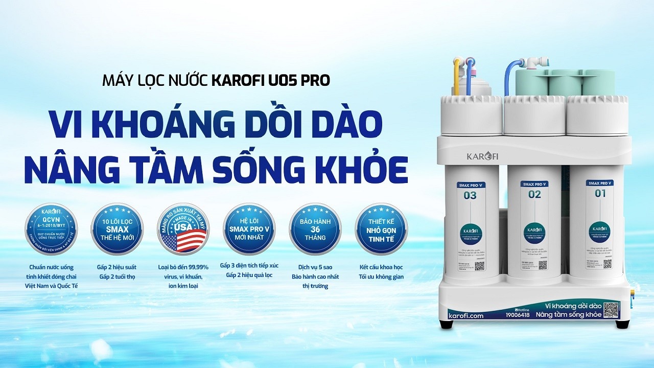 Karofi KAQ-U05 Pro: Vi khoáng dồi dào