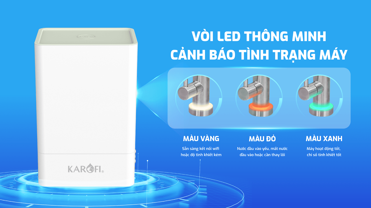 KAQ-U98: Vòi Led cảnh báo thay lõi
