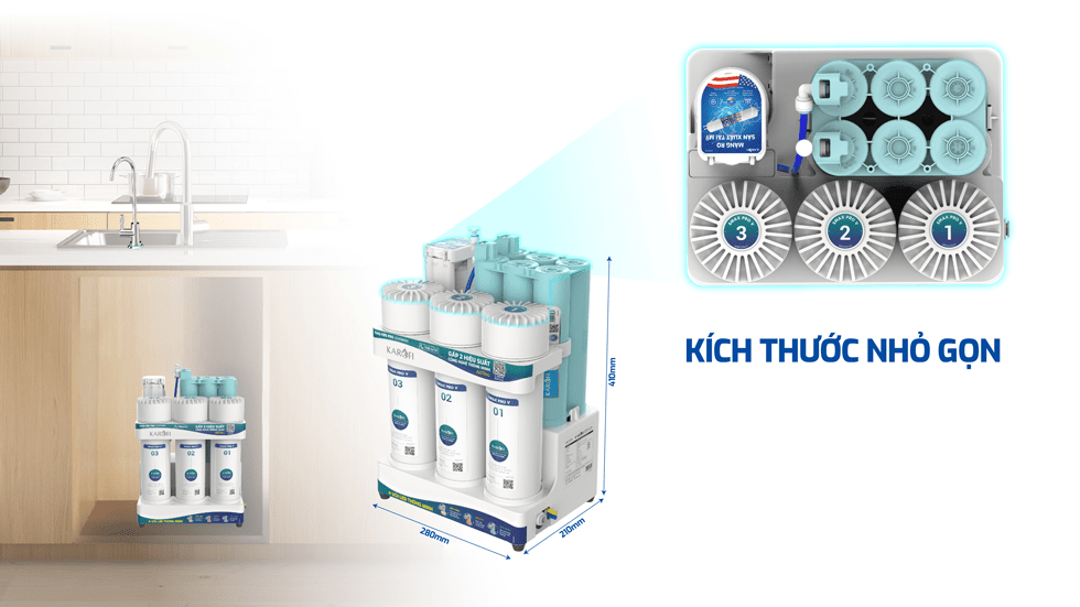 Karofi KAQ-U95 Pro: thiết kế nhỏ gọn