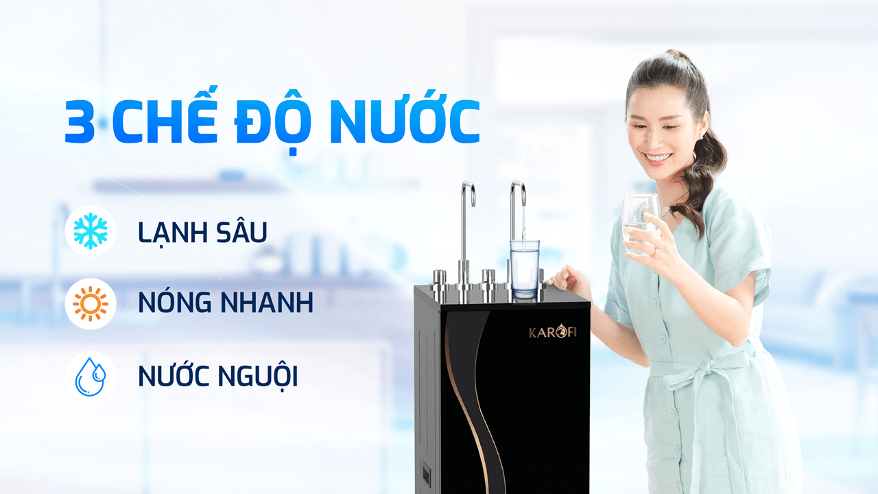 KAROFI KAD-D66S PRO 3 chế độ nước nóng - lạnh - nguội