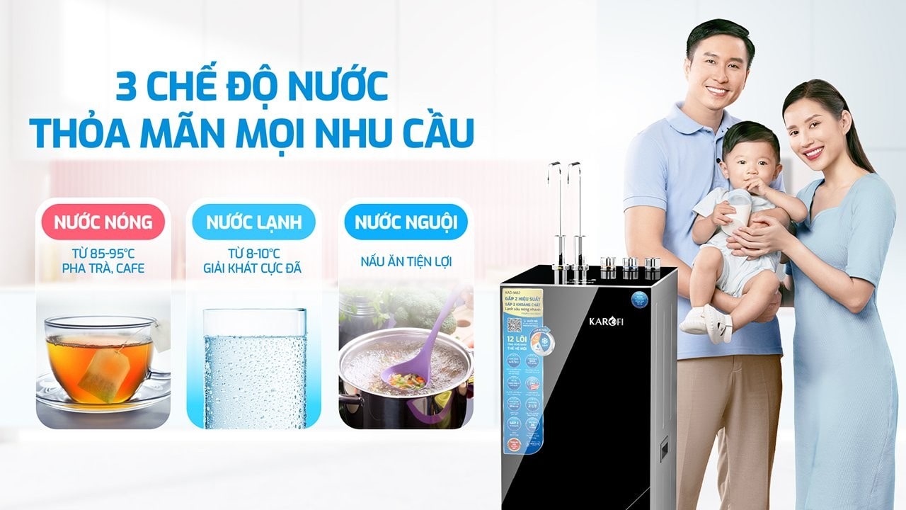 KAD-M82: 3 chế độ nước