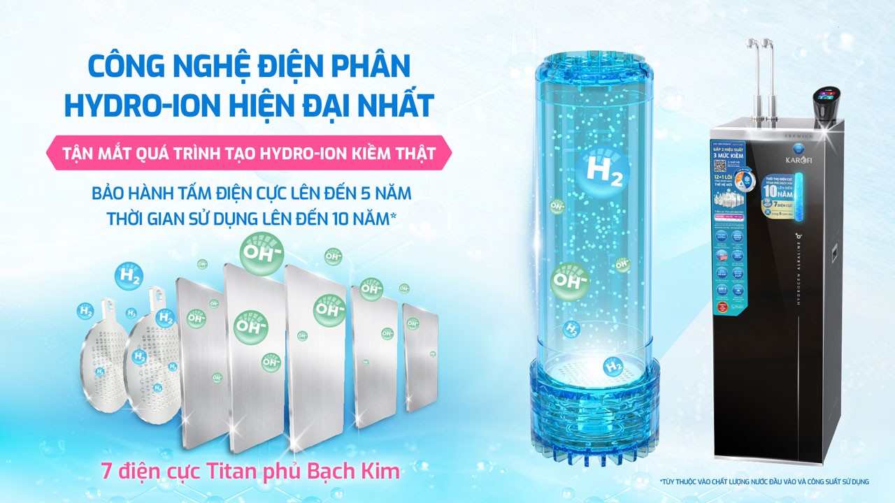 KAE-S88 PROMAX: công nghệ điện phân Hydro-ion