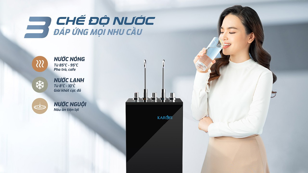 KAD-M55: 3 chế độ nước Nóng - Lạnh - Nguội