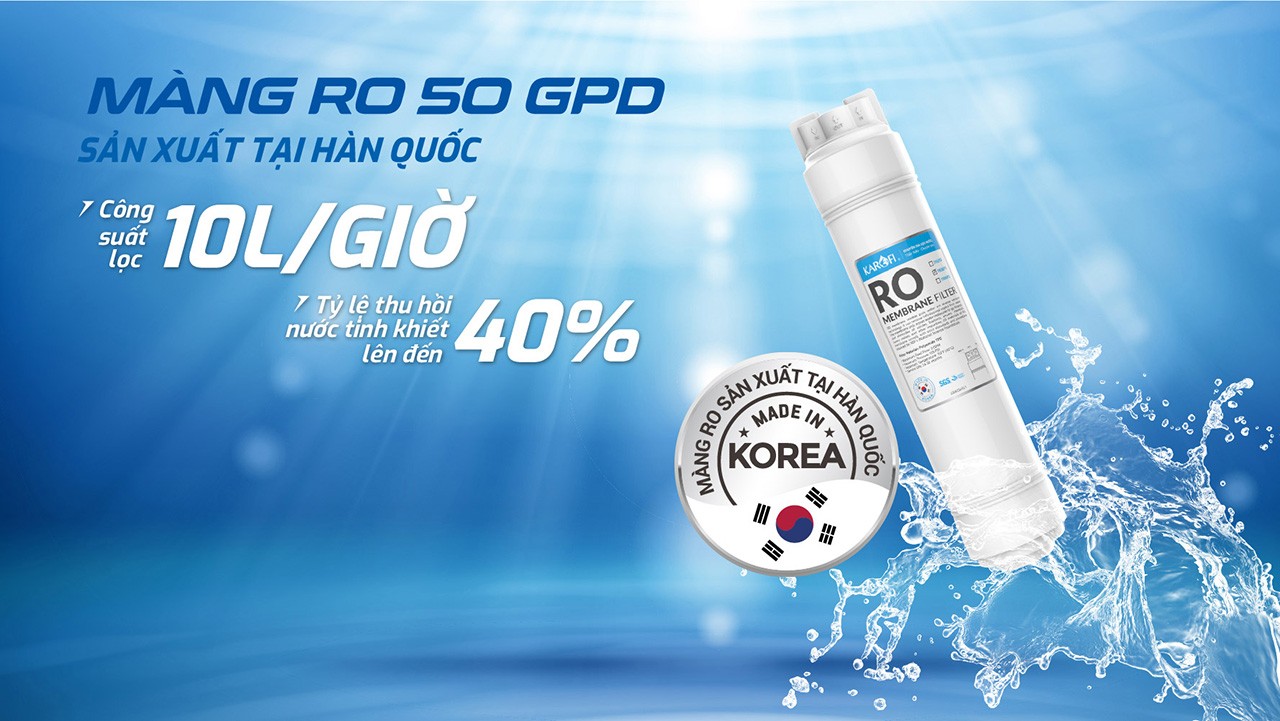 Màng RO máy lọc nước nóng lạnh Karofi KAD-M55