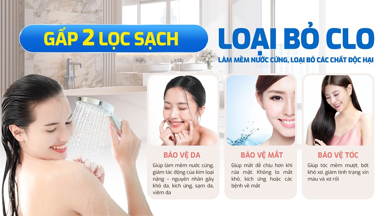 KTF-P02: Loại bỏ clo, làm mềm nước cứng
